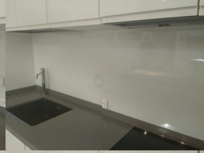 Schienale cucina in vetro temperato 6mm verniciato bianco