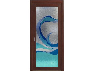 Porta con vetrofusione mod. Mare